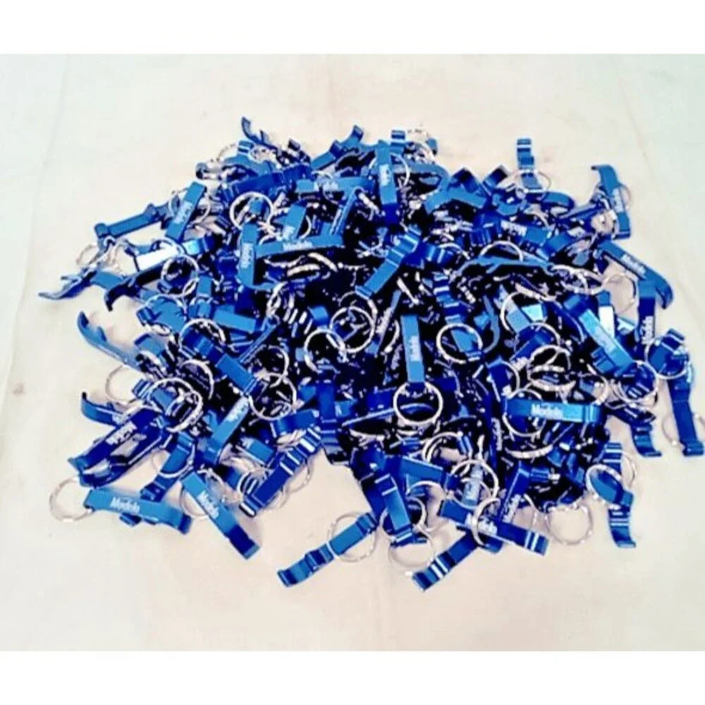 BOGO Free Modelo Especial 5‑Pack Blue Key Chain Bottle Openers, Solid Aluminum
